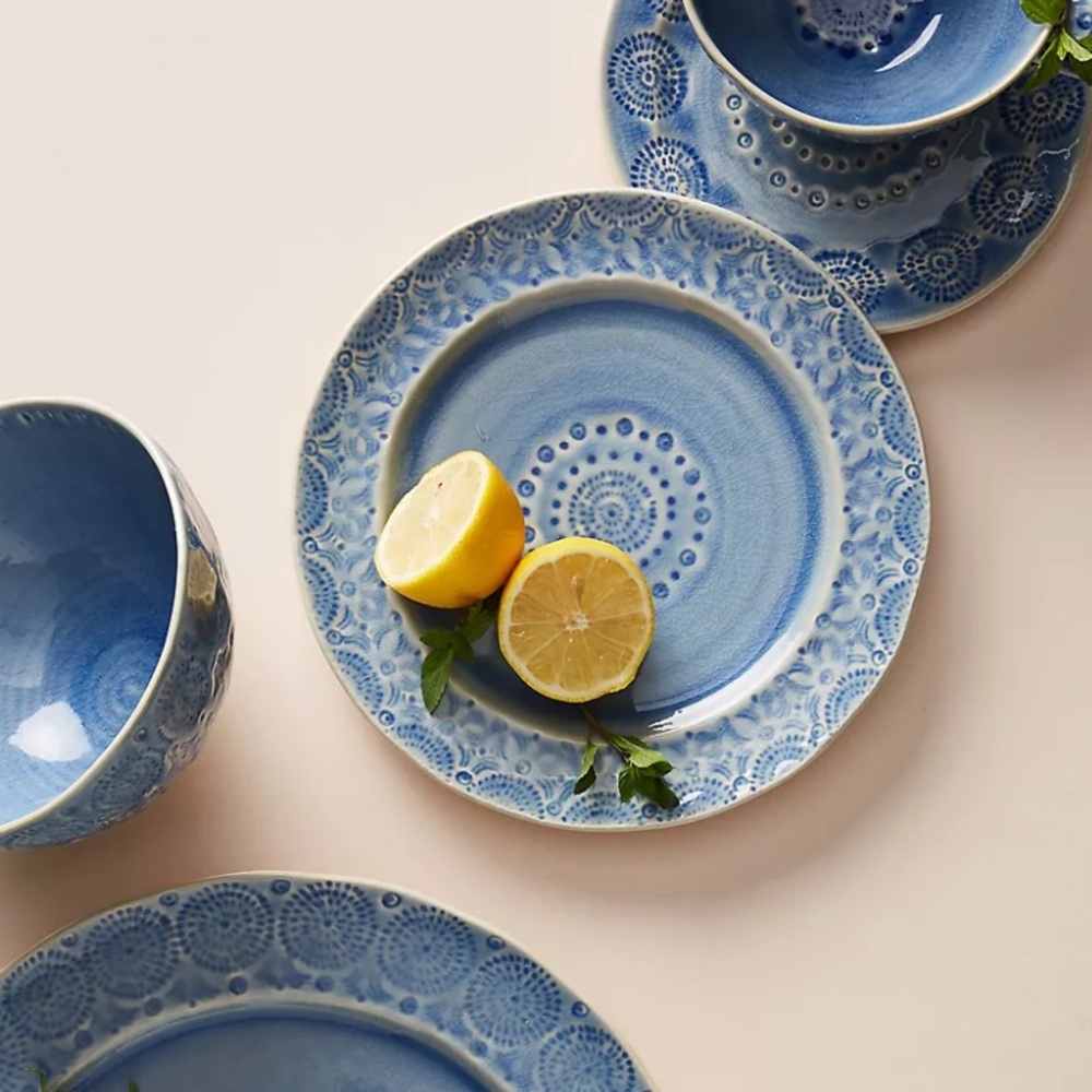 Anthropologie Old Havana 6.5” Side Plates - Set of 4